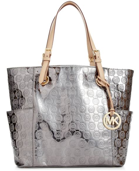 michael kors jet set east west silver-tone tote|Michael Kors 30f2gttt8l.